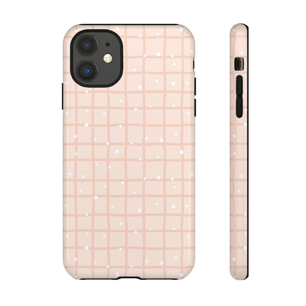 Phone Case: Grid with White Dots