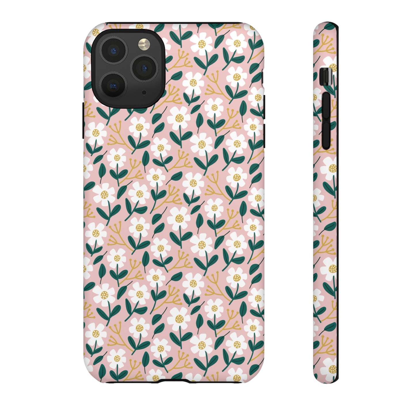 Phone Case: White Daisies on Pink
