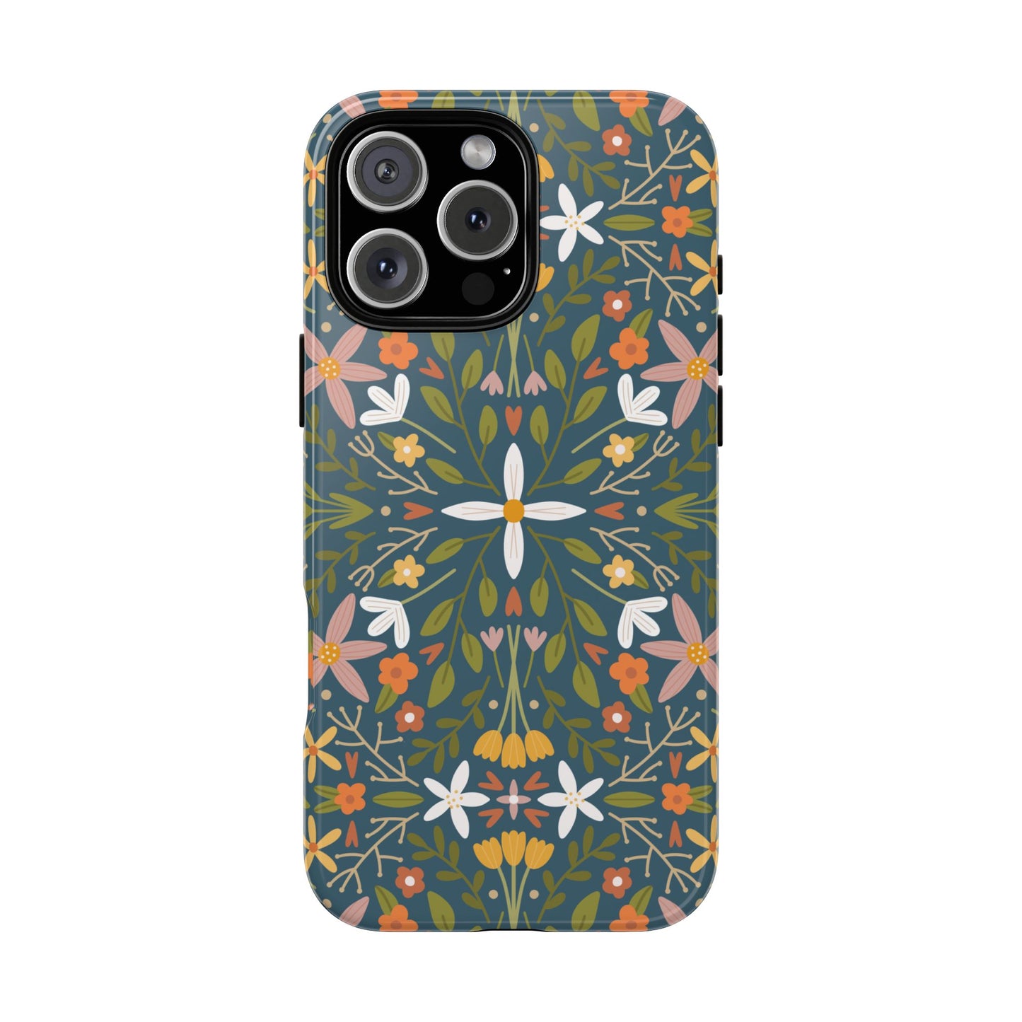Phone Case: Florals on Blue