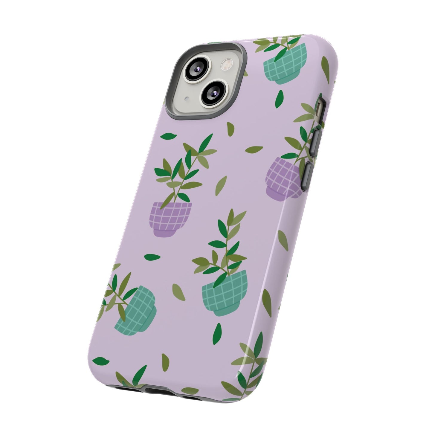 Phone Case: Pot Plants Purple