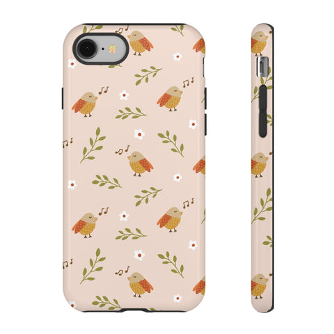 Phone Case: Birds and Leaves