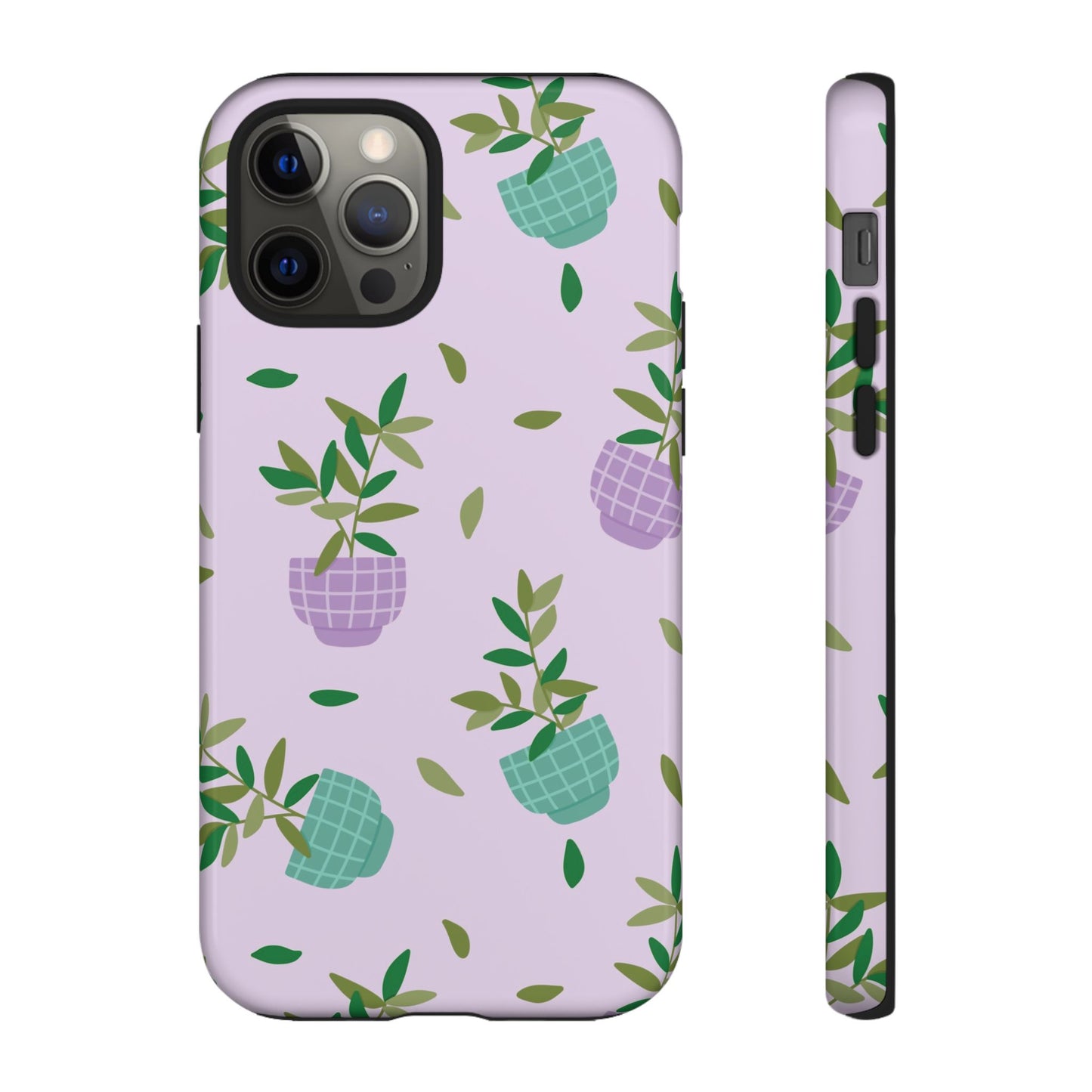 Phone Case: Pot Plants Purple