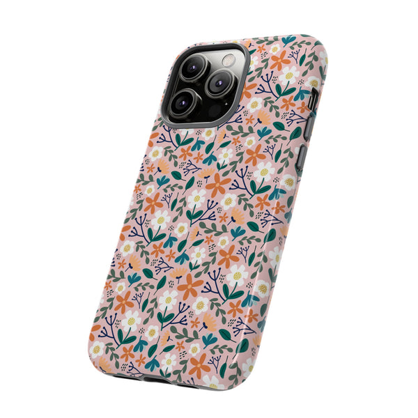 Phone Case: Florals on Pink