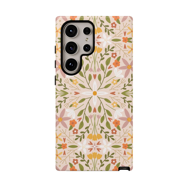 Phone Case: Florals on Tan