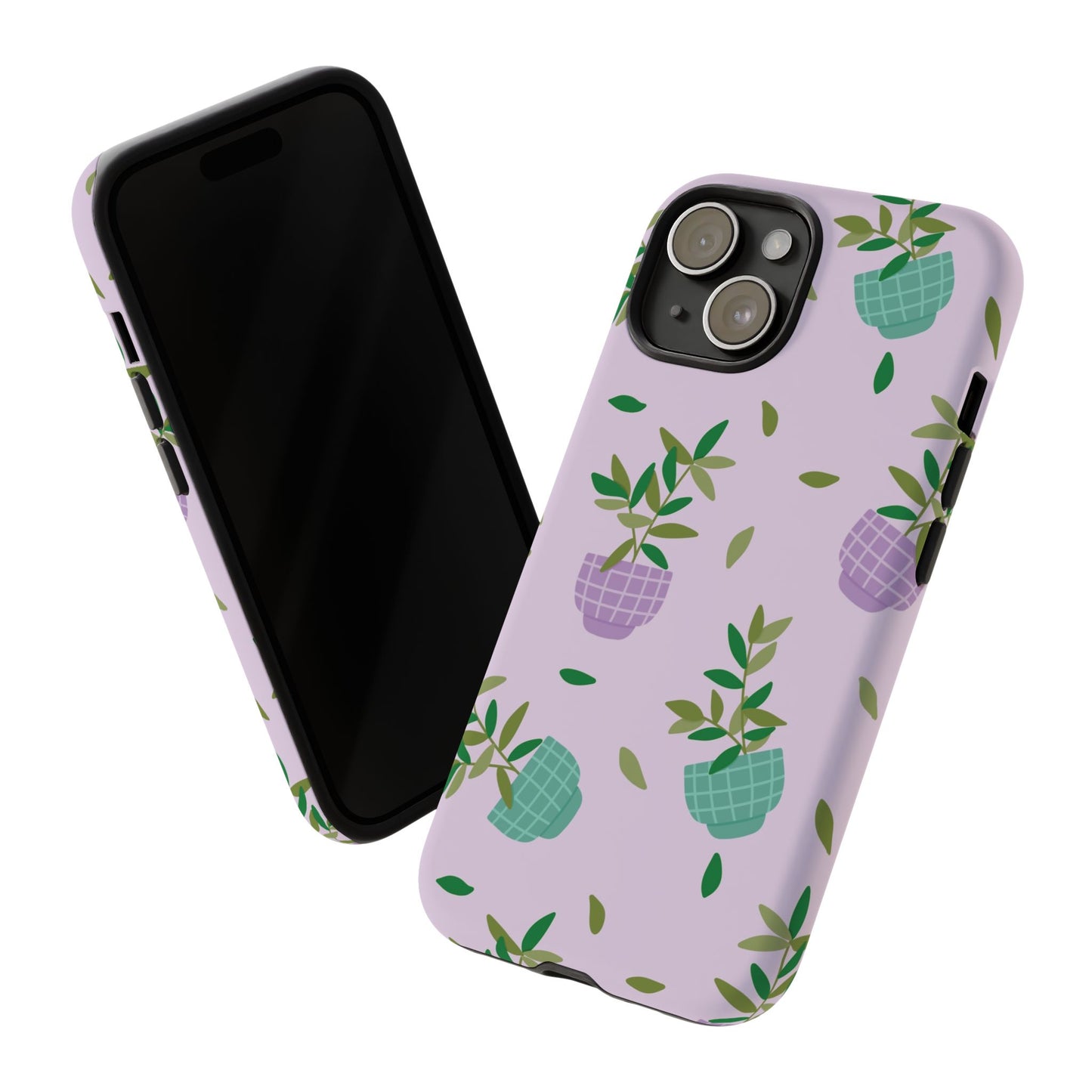 Phone Case: Pot Plants Purple