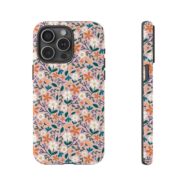 Phone Case: Florals on Pink