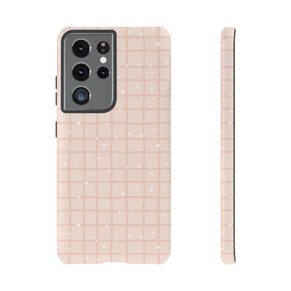 Phone Case: Grid with White Dots