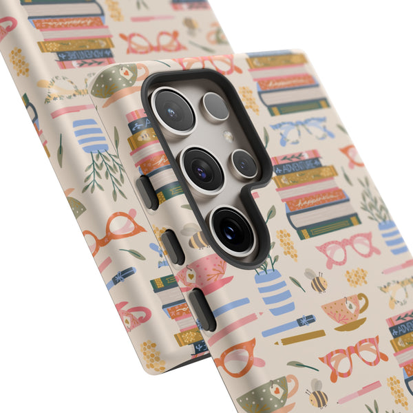 Phone Case: Bookish on Cream