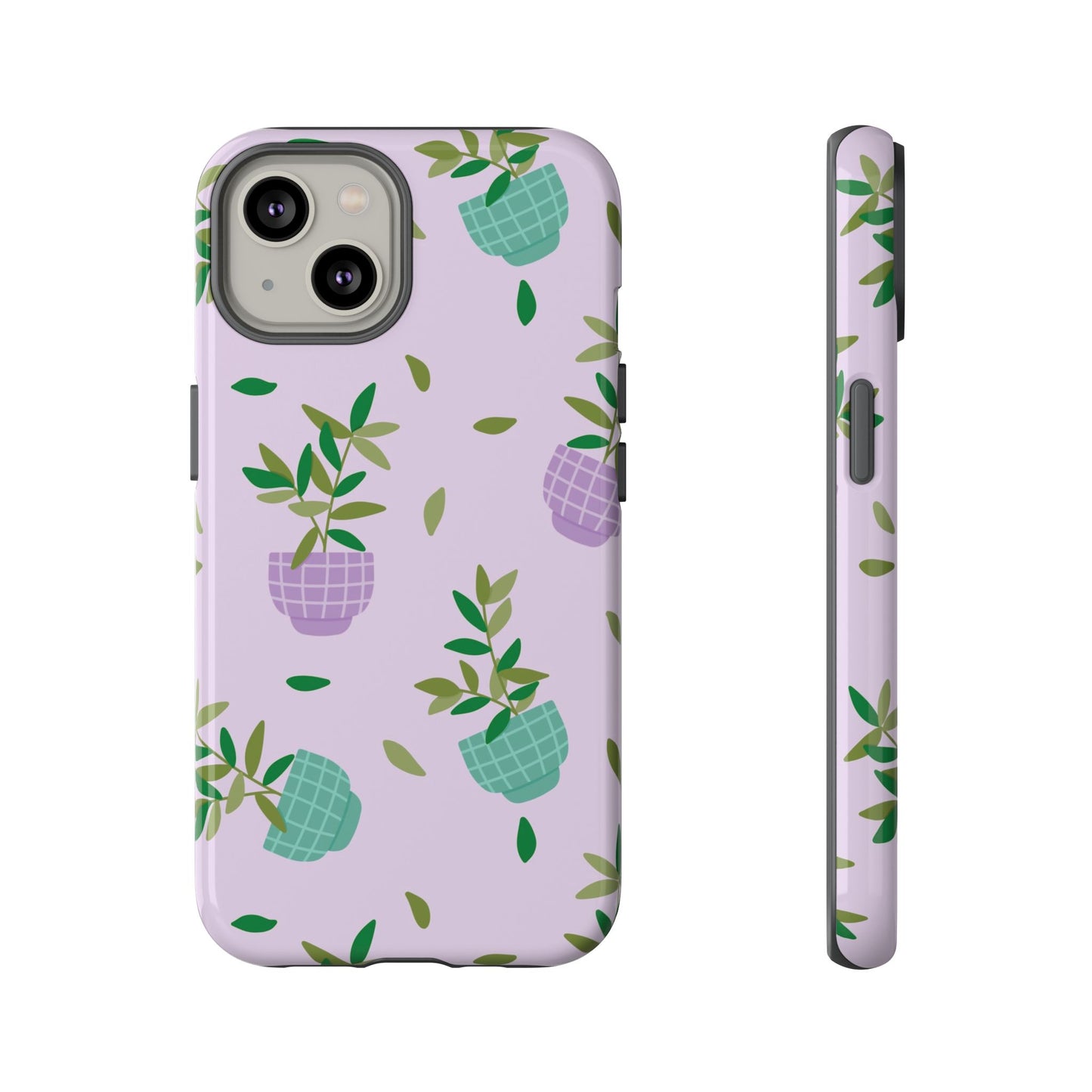 Phone Case: Pot Plants Purple