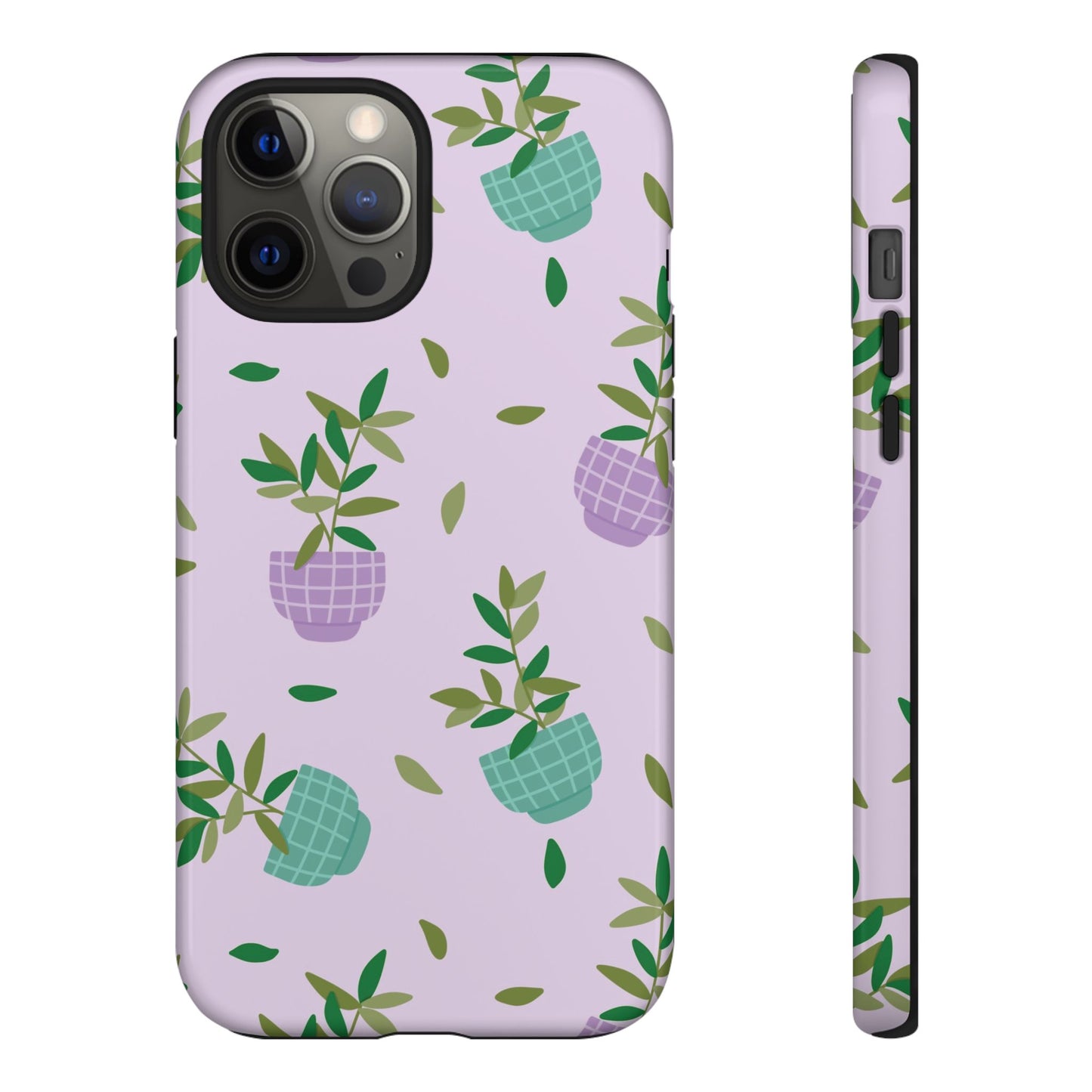 Phone Case: Pot Plants Purple