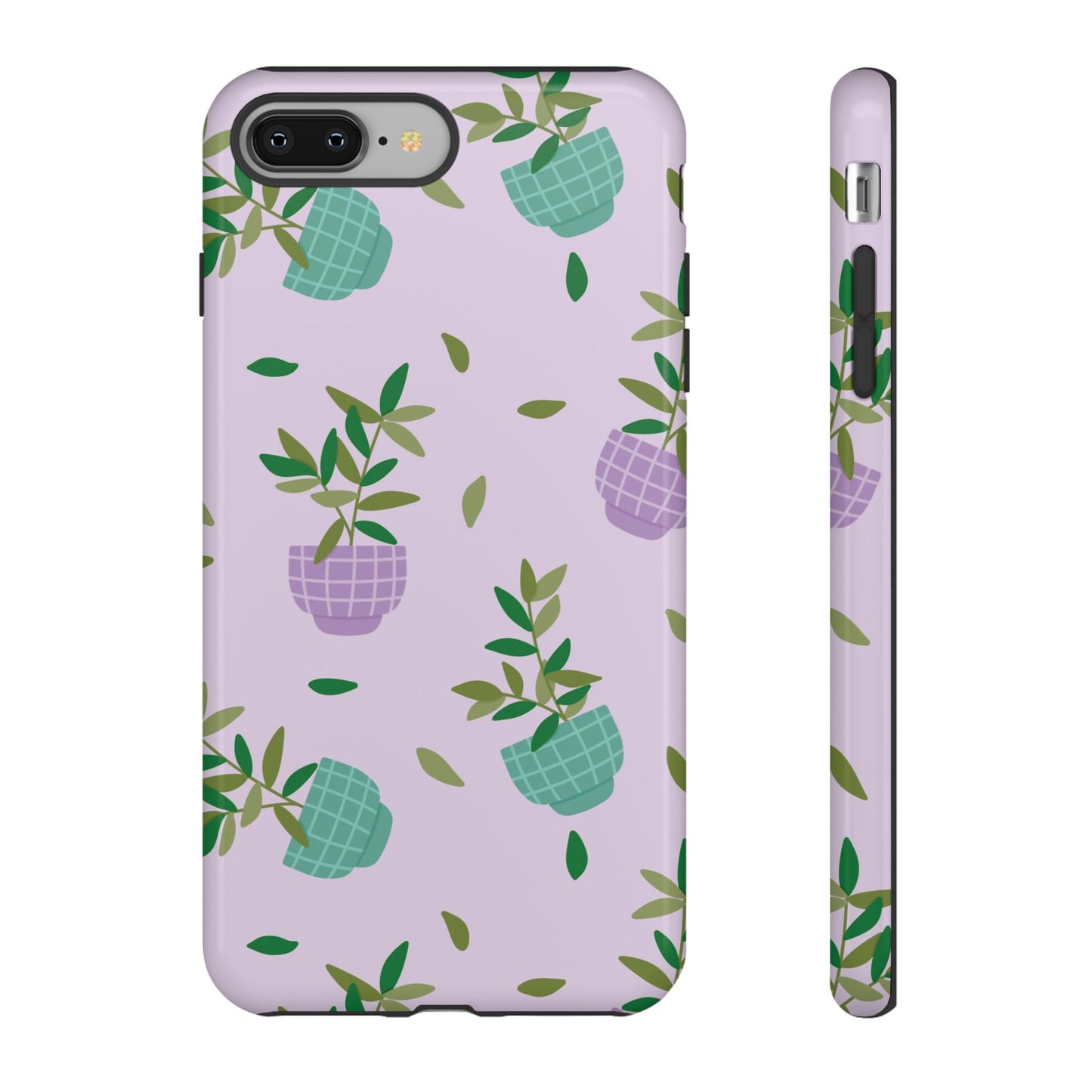 Phone Case: Pot Plants Purple