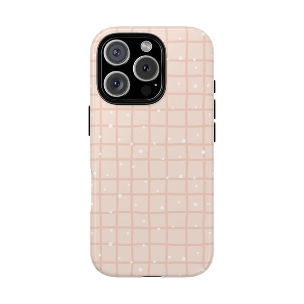 Phone Case: Grid with White Dots