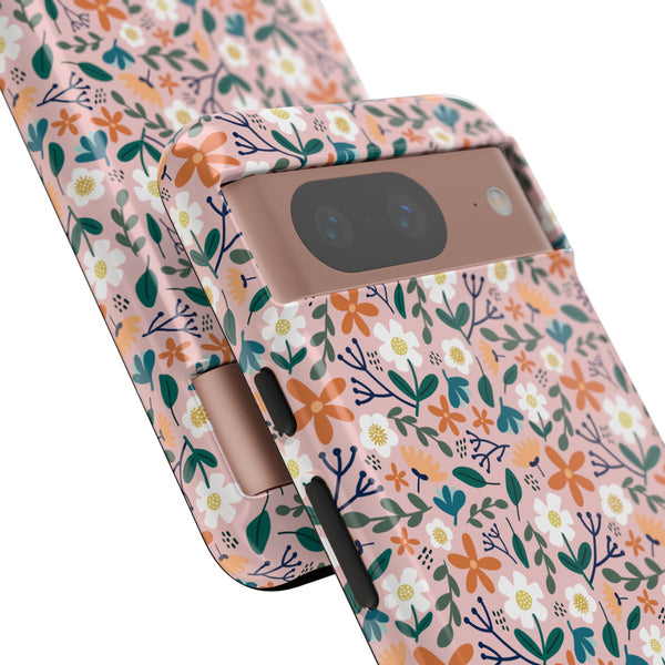 Phone Case: Florals on Pink