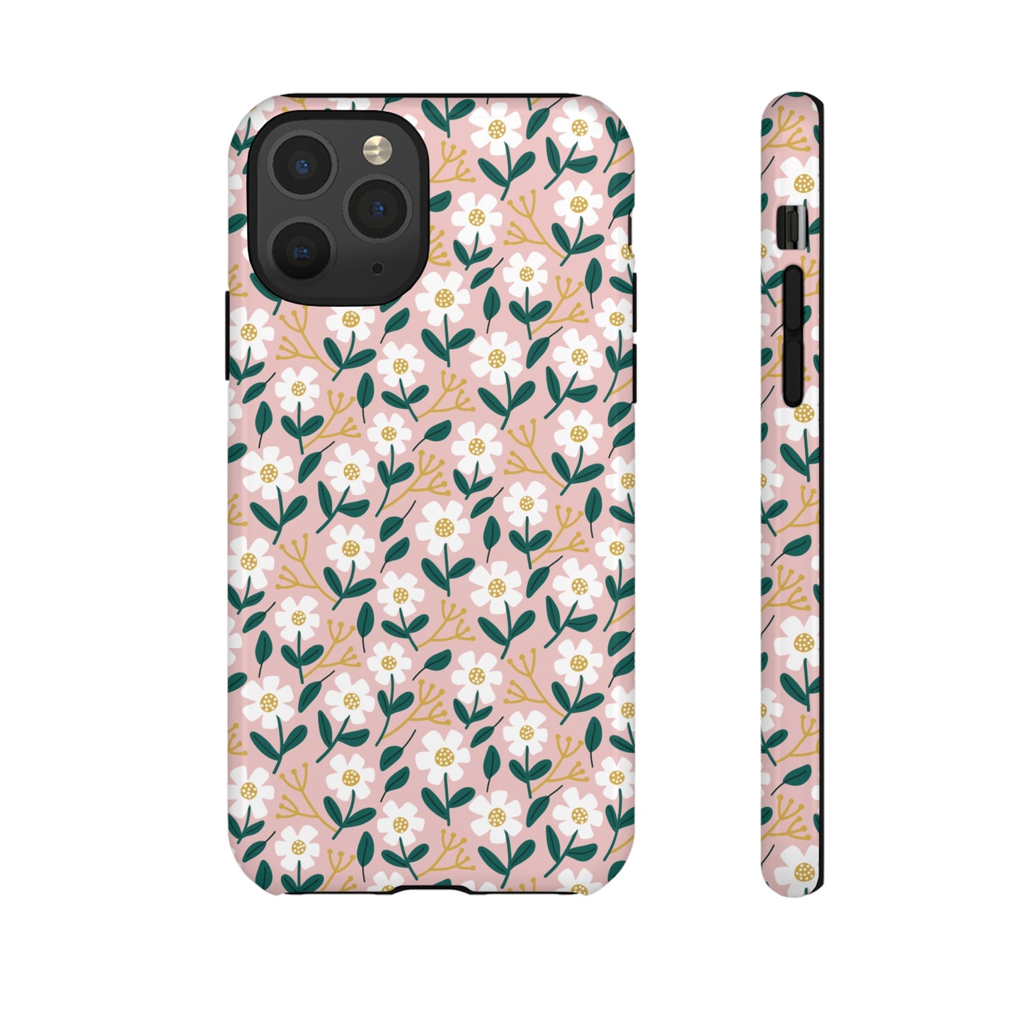 Phone Case: White Daisies on Pink