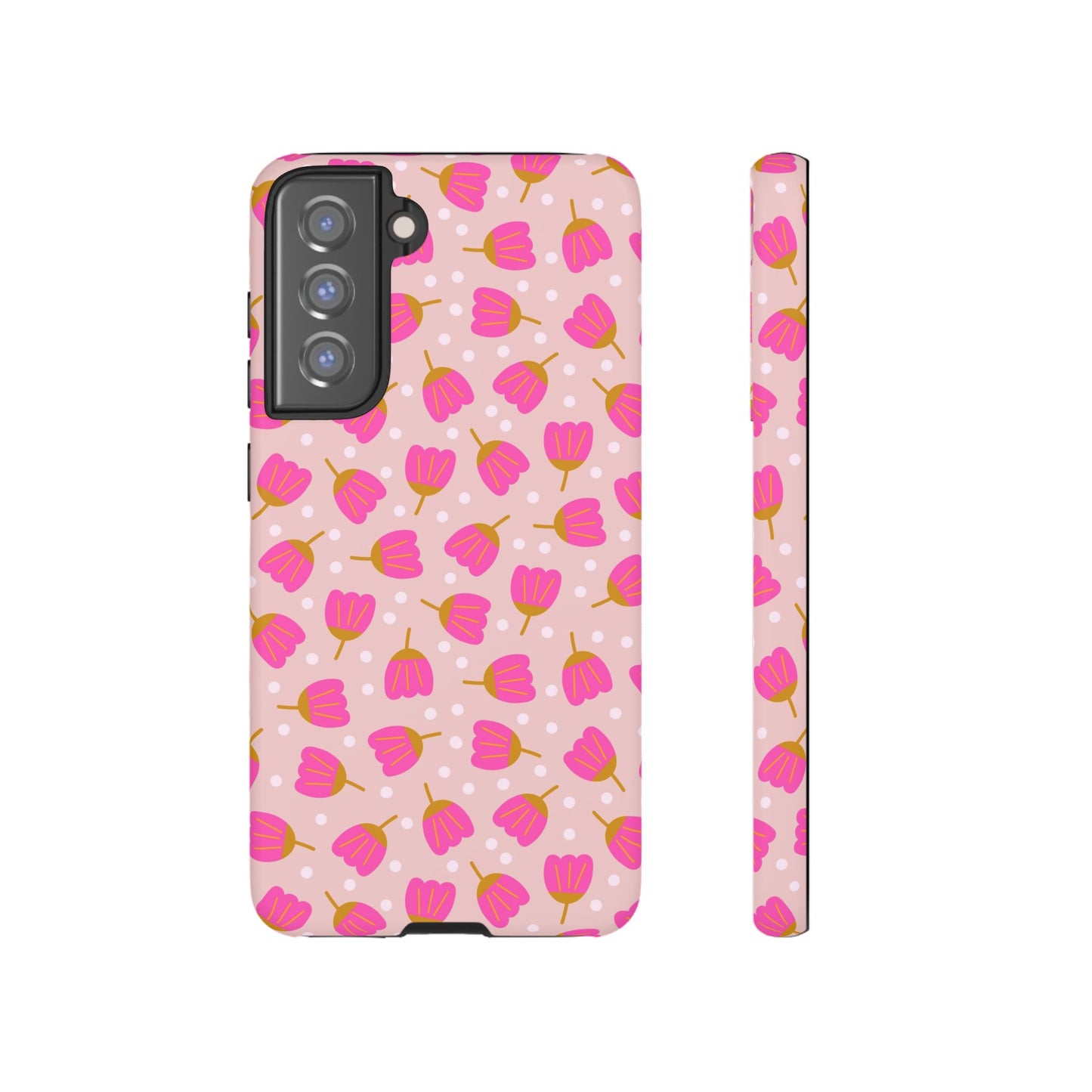 Phone Case: Bright Pink Flowers