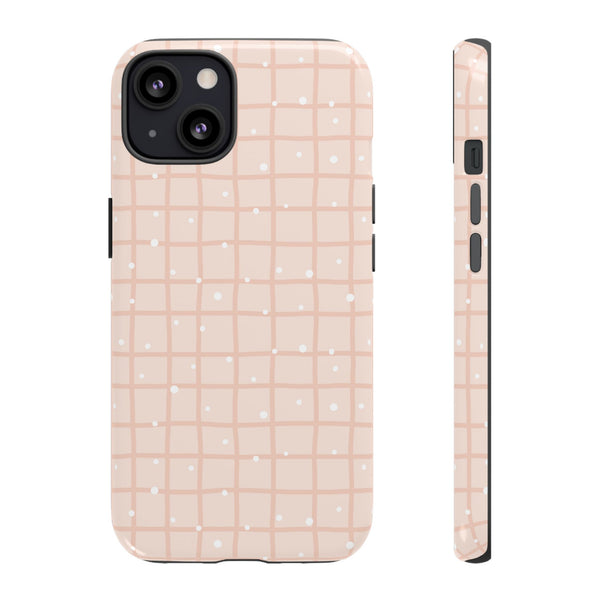 Phone Case: Grid with White Dots