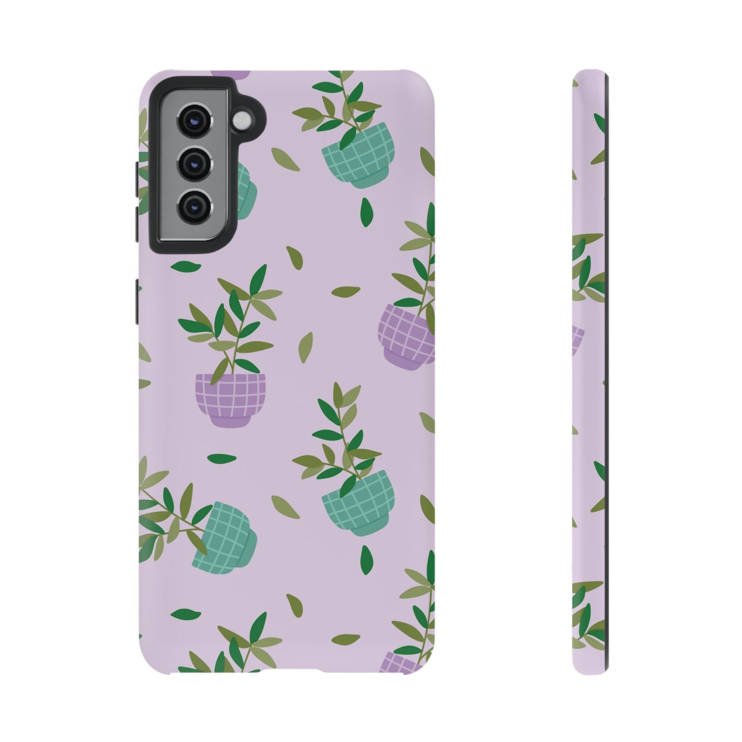 Phone Case: Pot Plants Purple