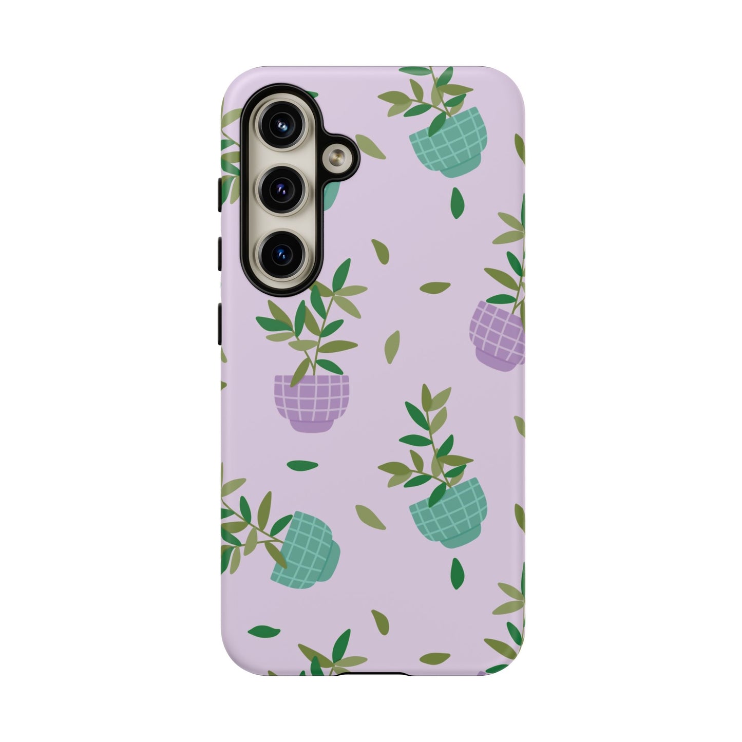 Phone Case: Pot Plants Purple
