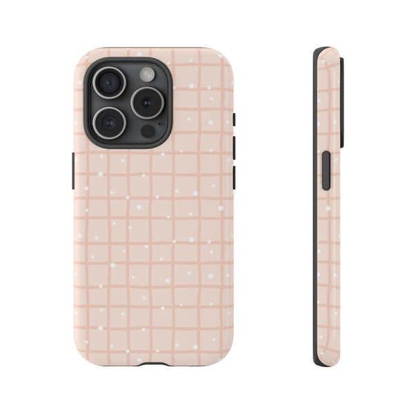 Phone Case: Grid with White Dots