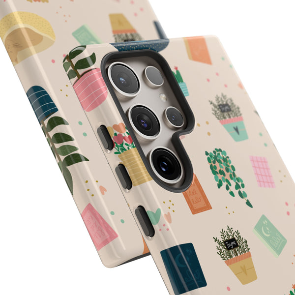 Phone Case: Book Shop Items on Cream