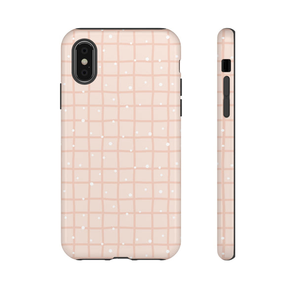 Phone Case: Grid with White Dots