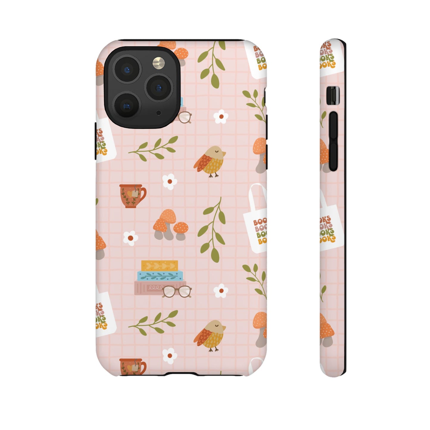 Phone Case: Little Library Items on Pink