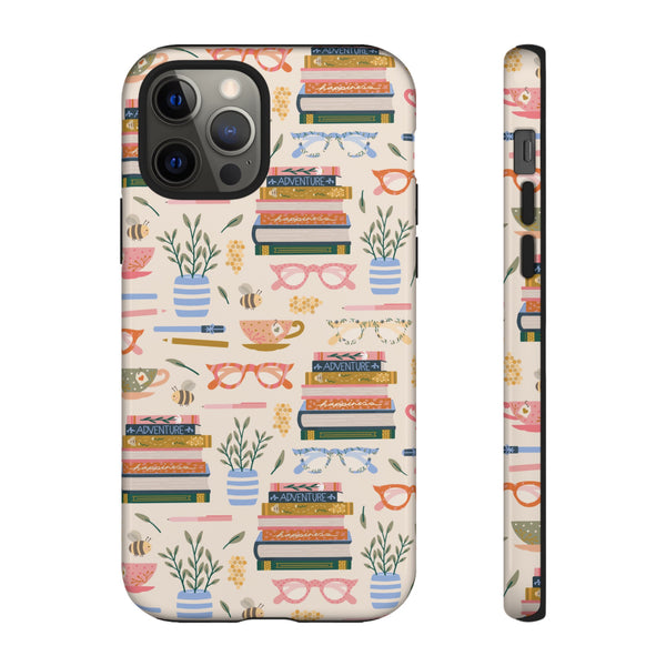 Phone Case: Bookish on Cream