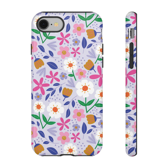 Phone Case: Blooms on Lilac