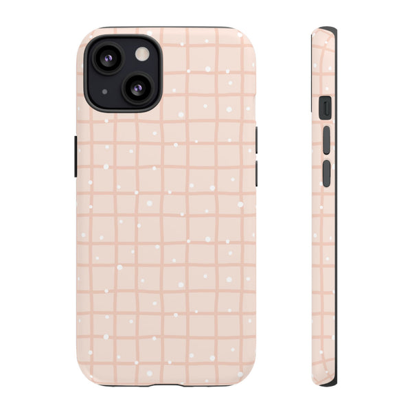 Phone Case: Grid with White Dots