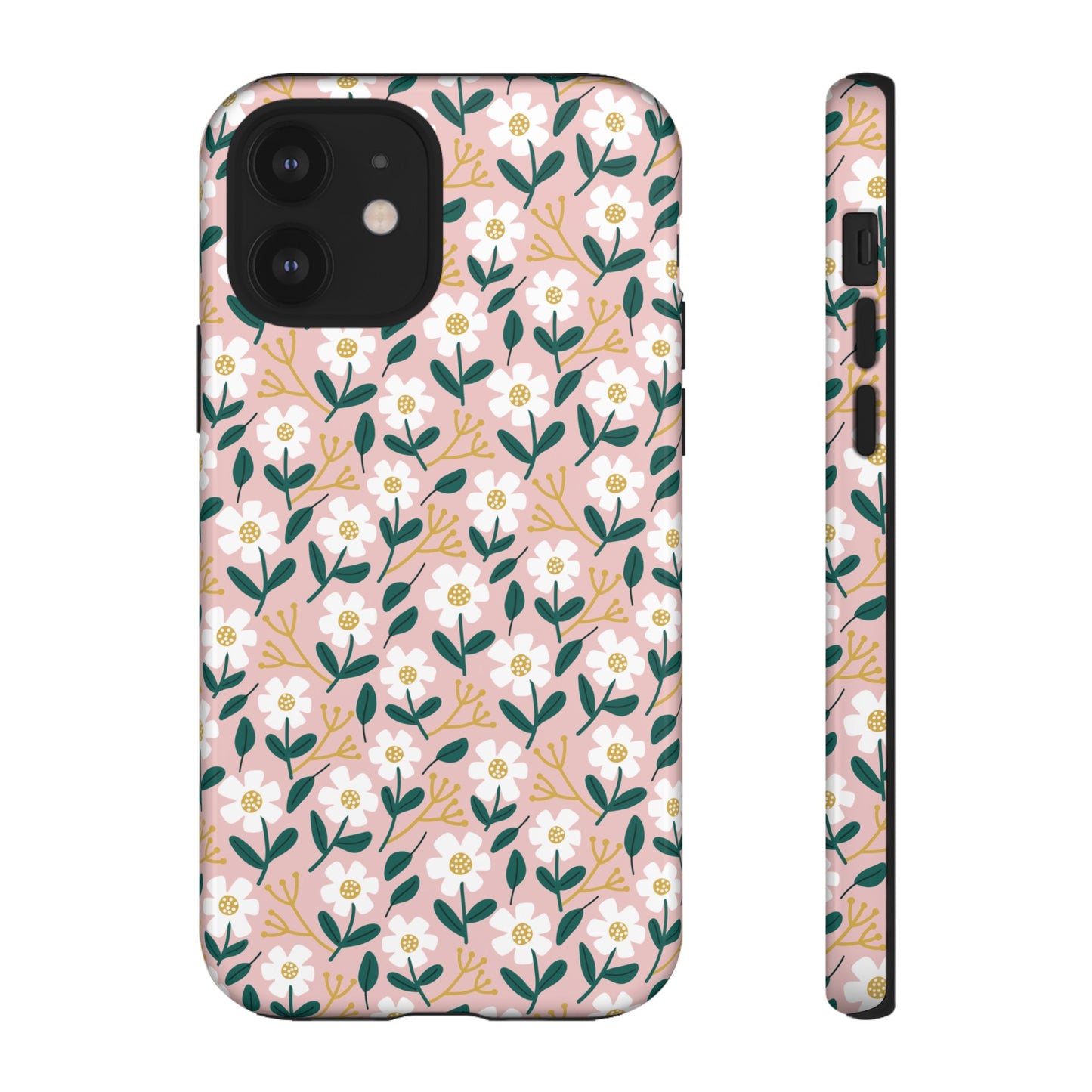 Phone Case: White Daisies on Pink