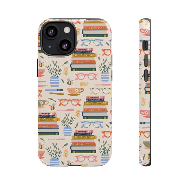 Phone Case: Bookish on Cream