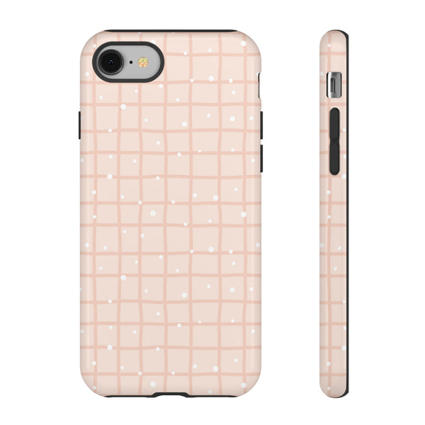 Phone Case: Grid with White Dots