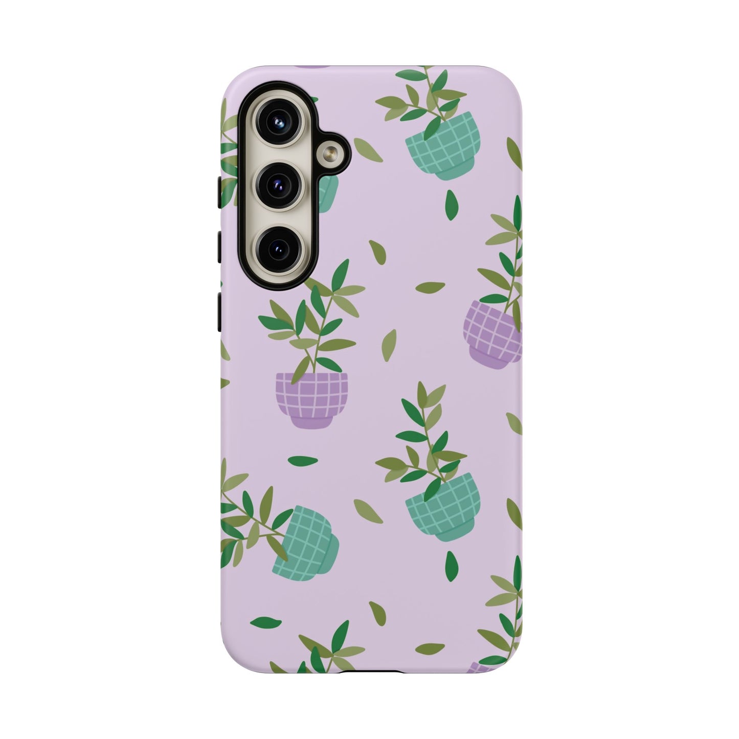 Phone Case: Pot Plants Purple