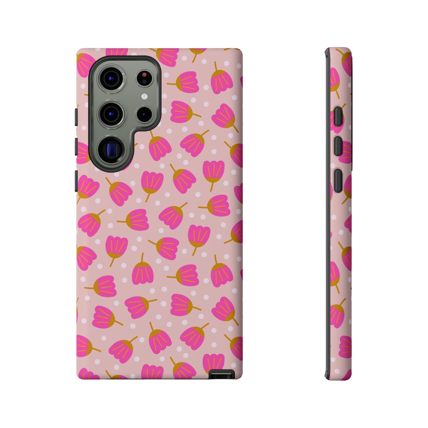 Phone Case: Bright Pink Flowers