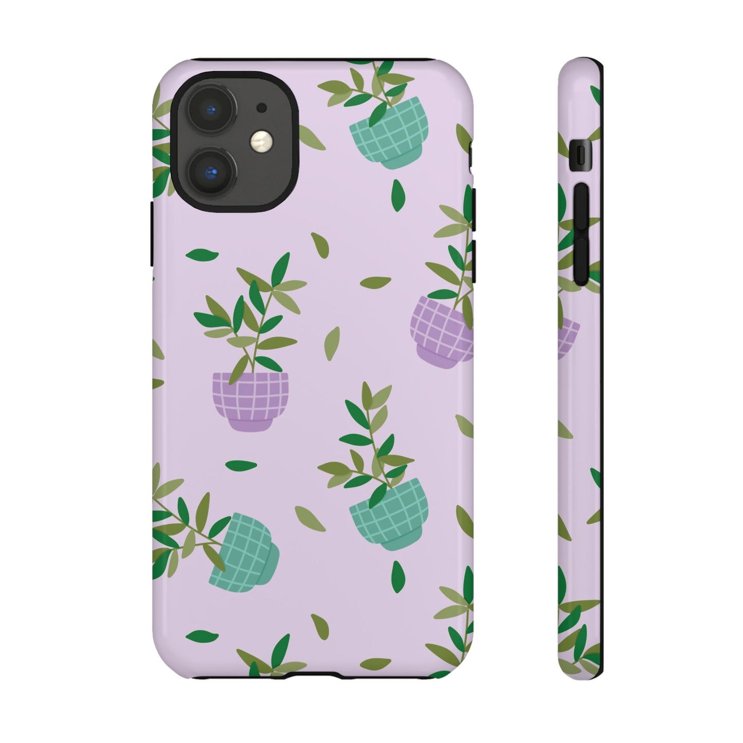 Phone Case: Pot Plants Purple
