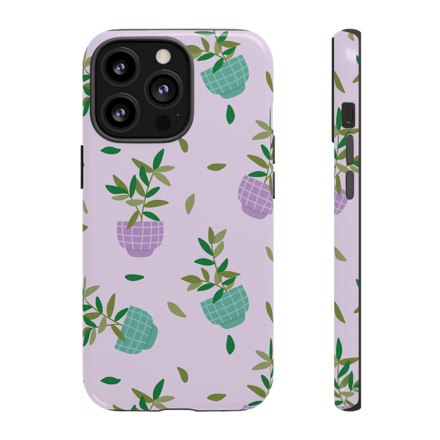 Phone Case: Pot Plants Purple
