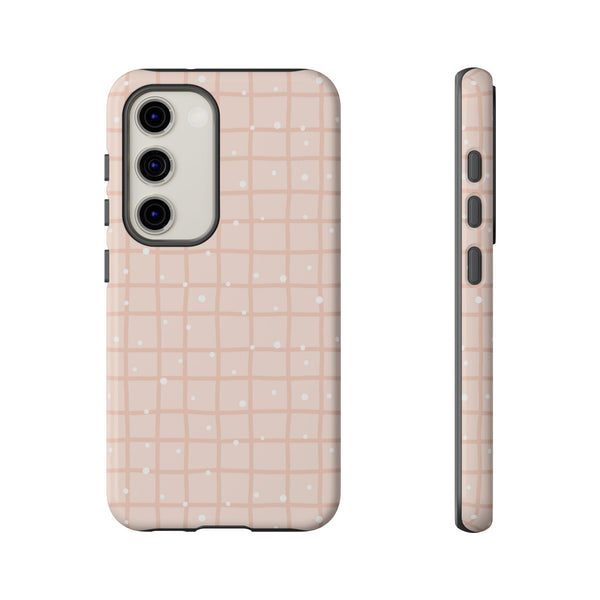 Phone Case: Grid with White Dots