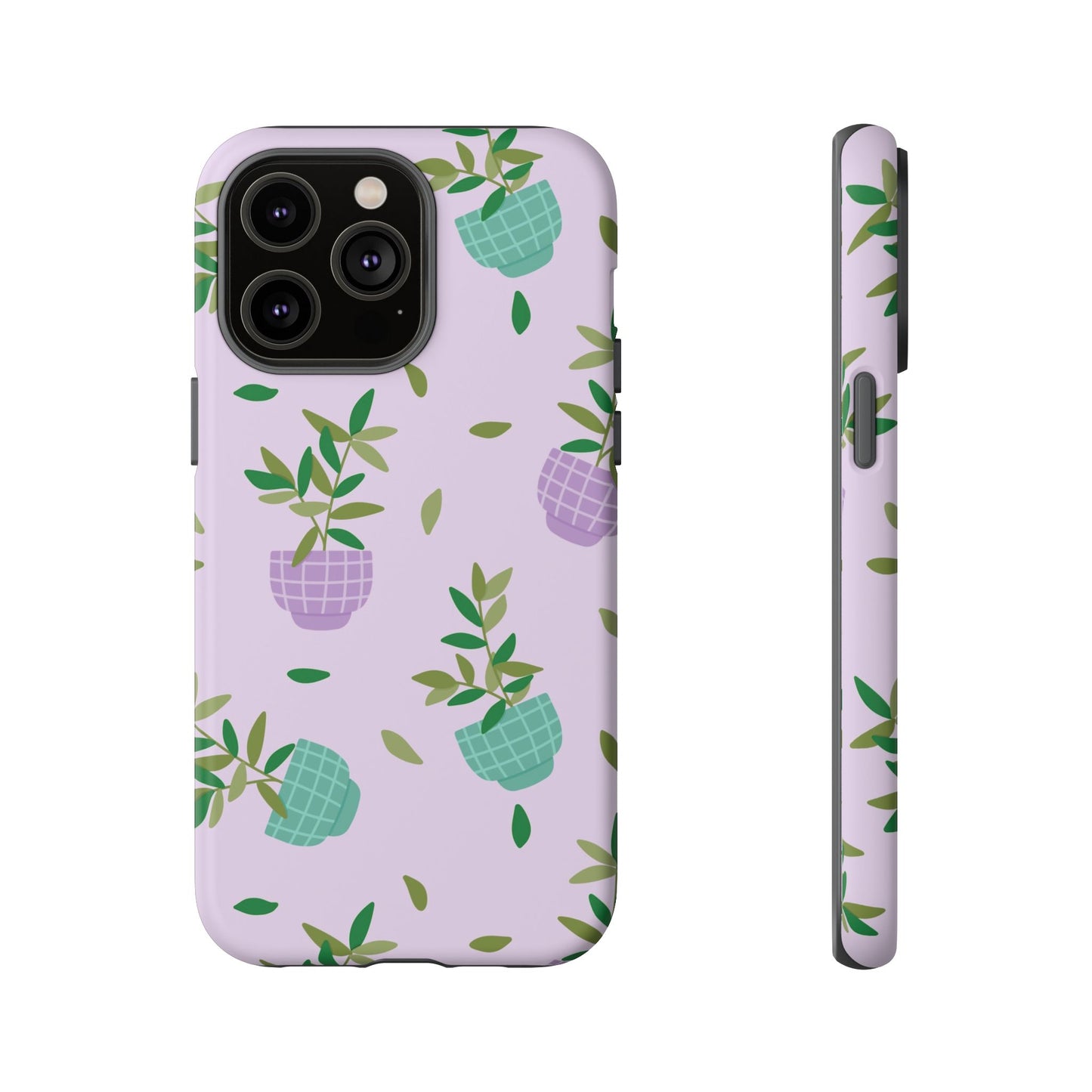 Phone Case: Pot Plants Purple