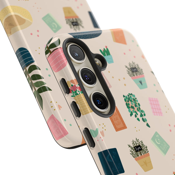 Phone Case: Book Shop Items on Cream