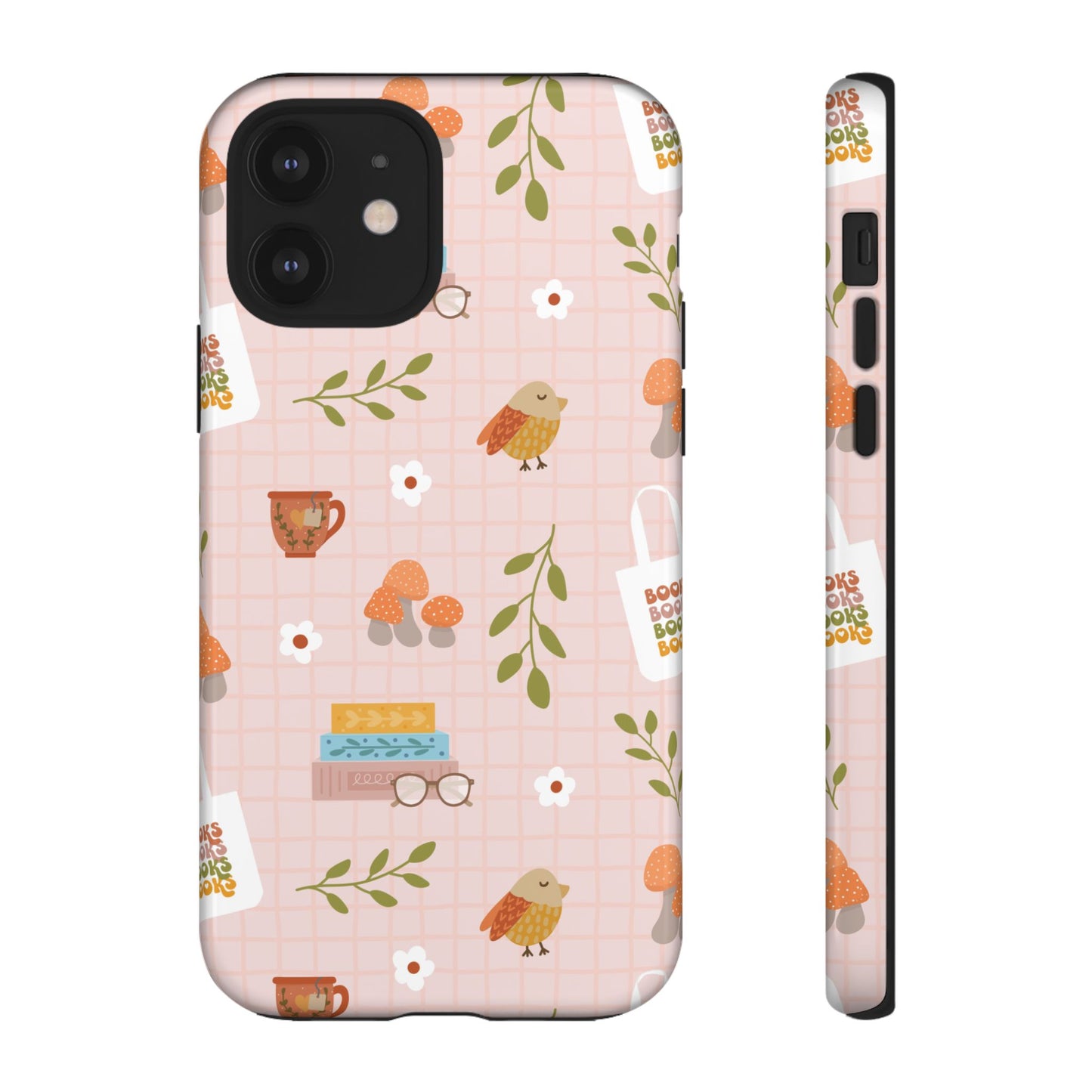 Phone Case: Little Library Items on Pink
