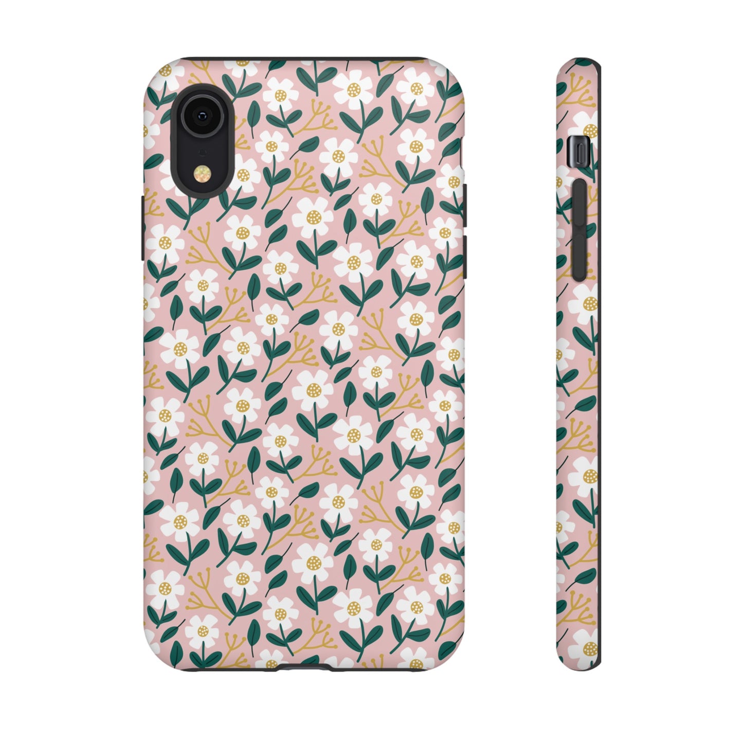 Phone Case: White Daisies on Pink