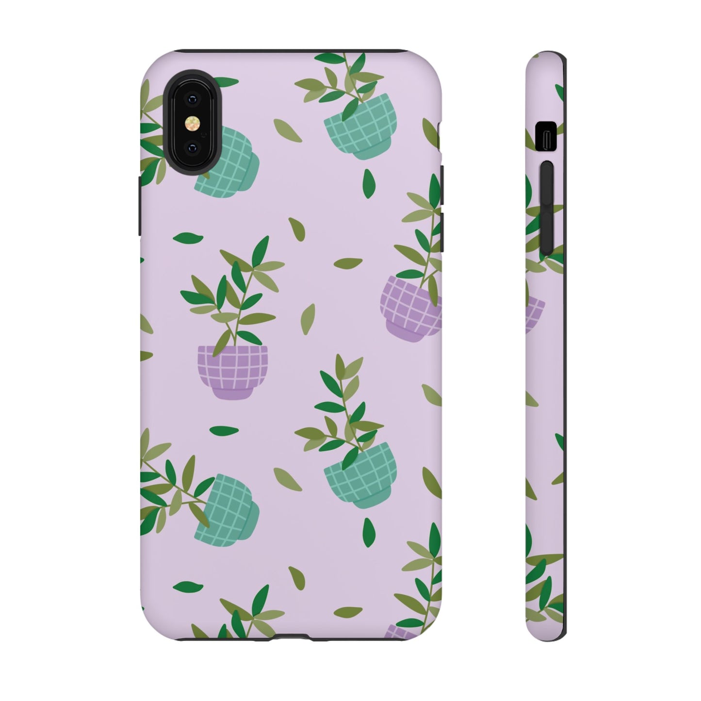 Phone Case: Pot Plants Purple