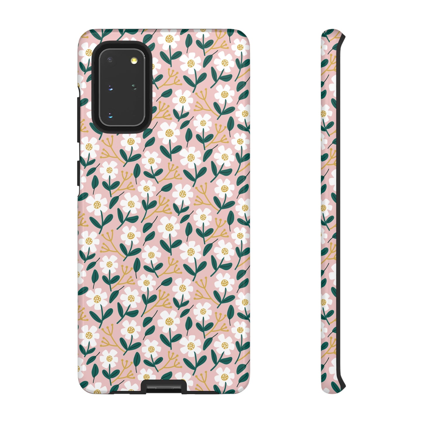 Phone Case: White Daisies on Pink