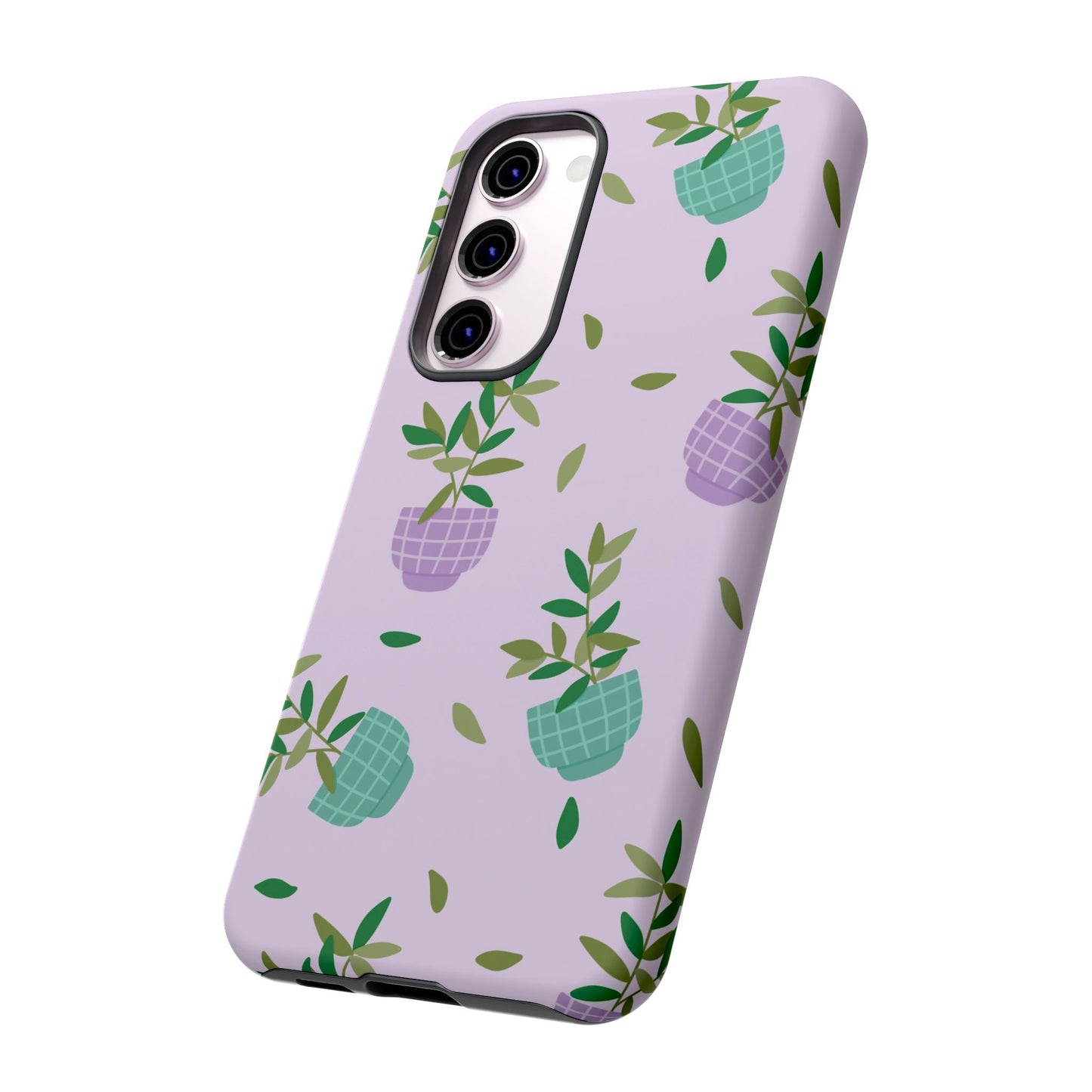 Phone Case: Pot Plants Purple