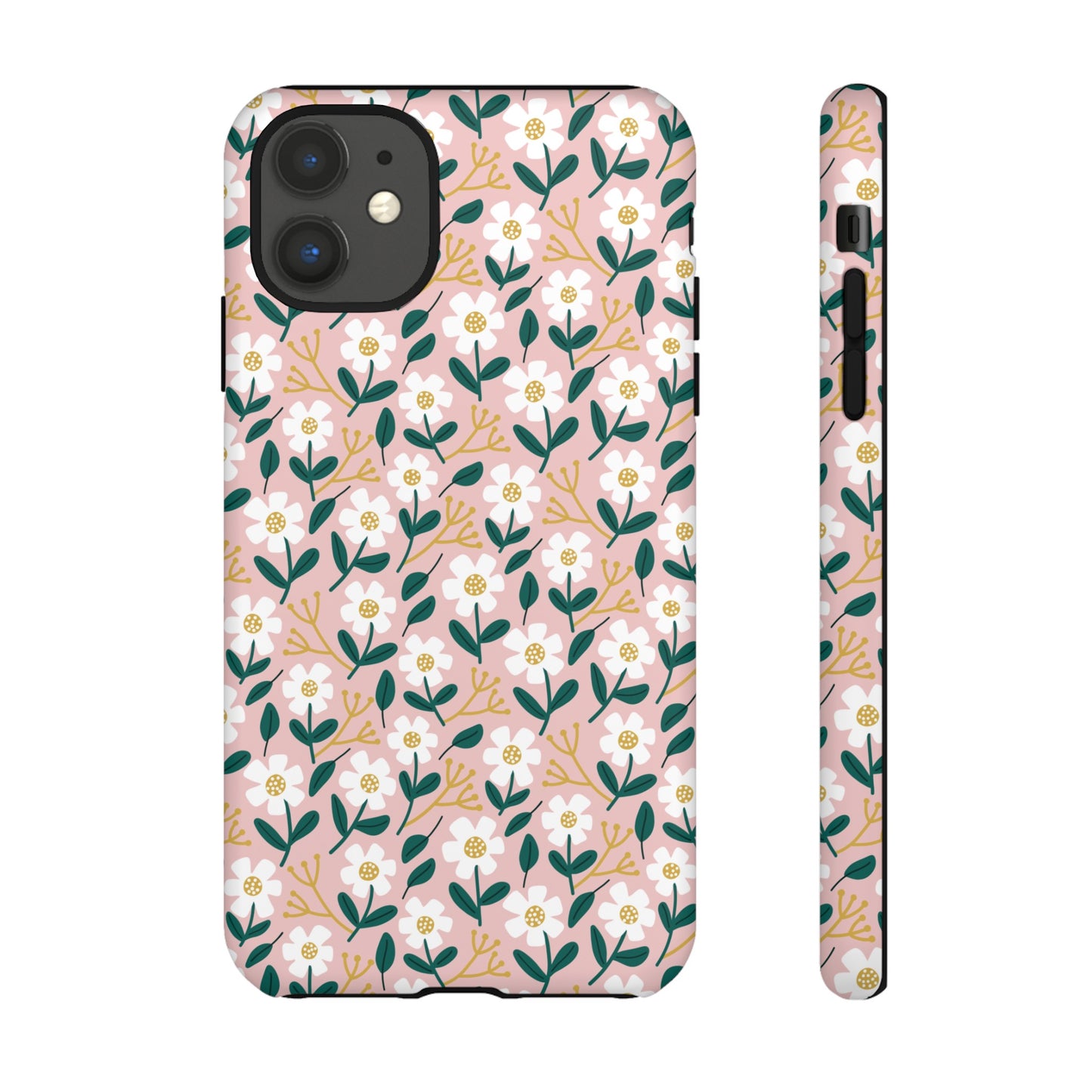 Phone Case: White Daisies on Pink