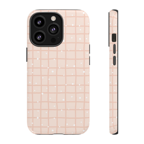 Phone Case: Grid with White Dots