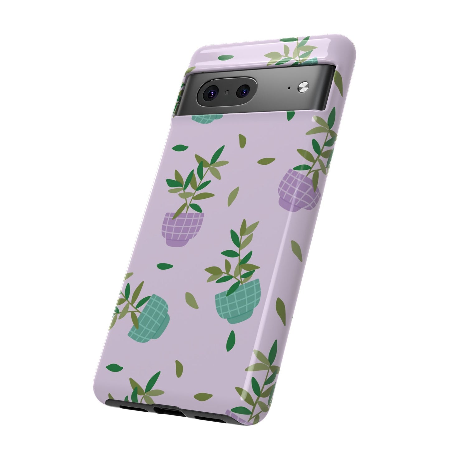 Phone Case: Pot Plants Purple
