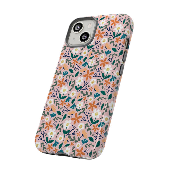 Phone Case: Florals on Pink