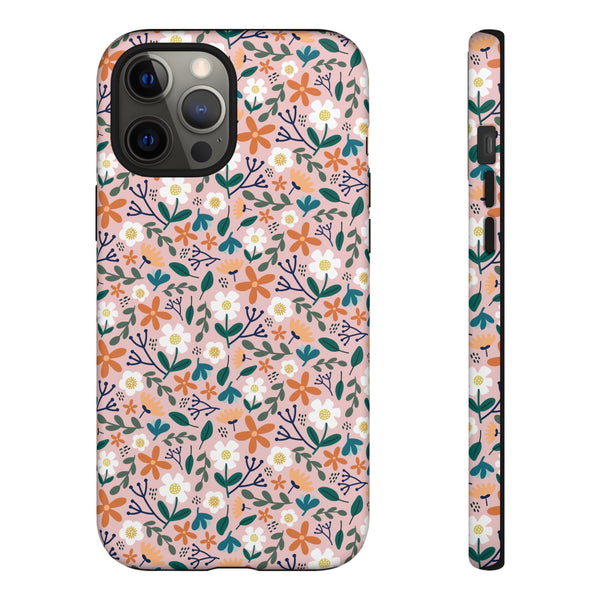 Phone Case: Florals on Pink