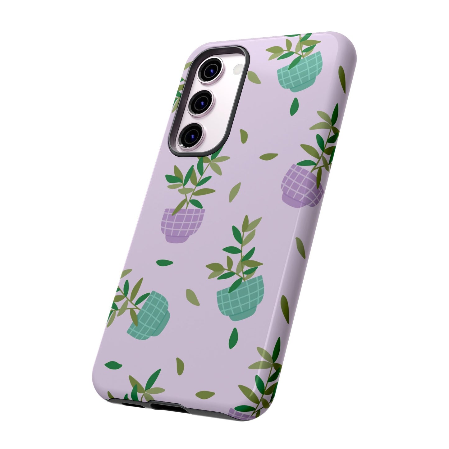 Phone Case: Pot Plants Purple
